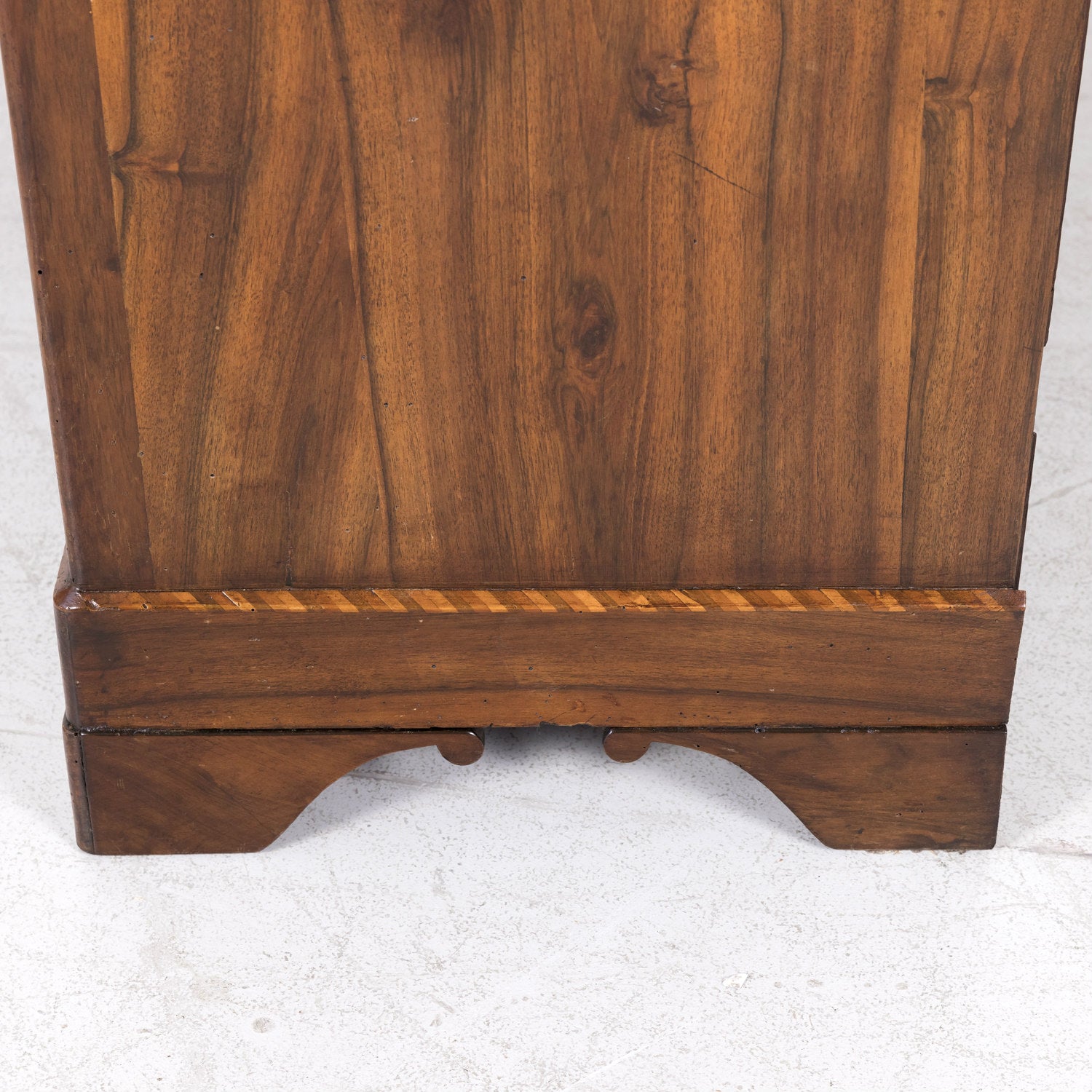 19th Century French Period Louis Philippe Walnut and Fruitwood Parquetry Commode with Bookmatched Front