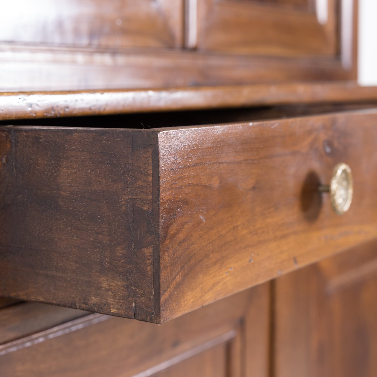 19th Century French Period Louis Phillipe Walnut Buffet Deux Corps