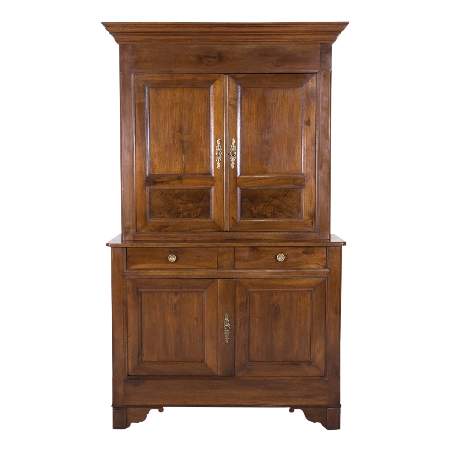 19th Century French Period Louis Phillipe Walnut Buffet Deux Corps