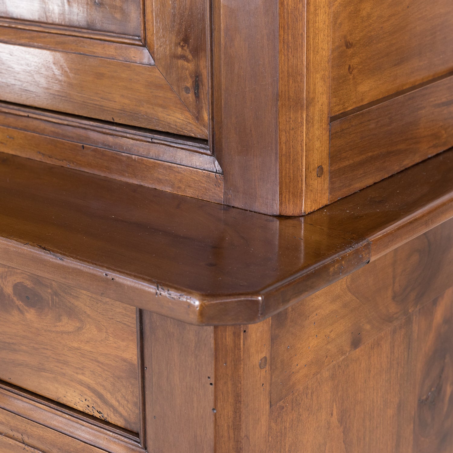 19th Century French Period Louis Phillipe Walnut Buffet Deux Corps