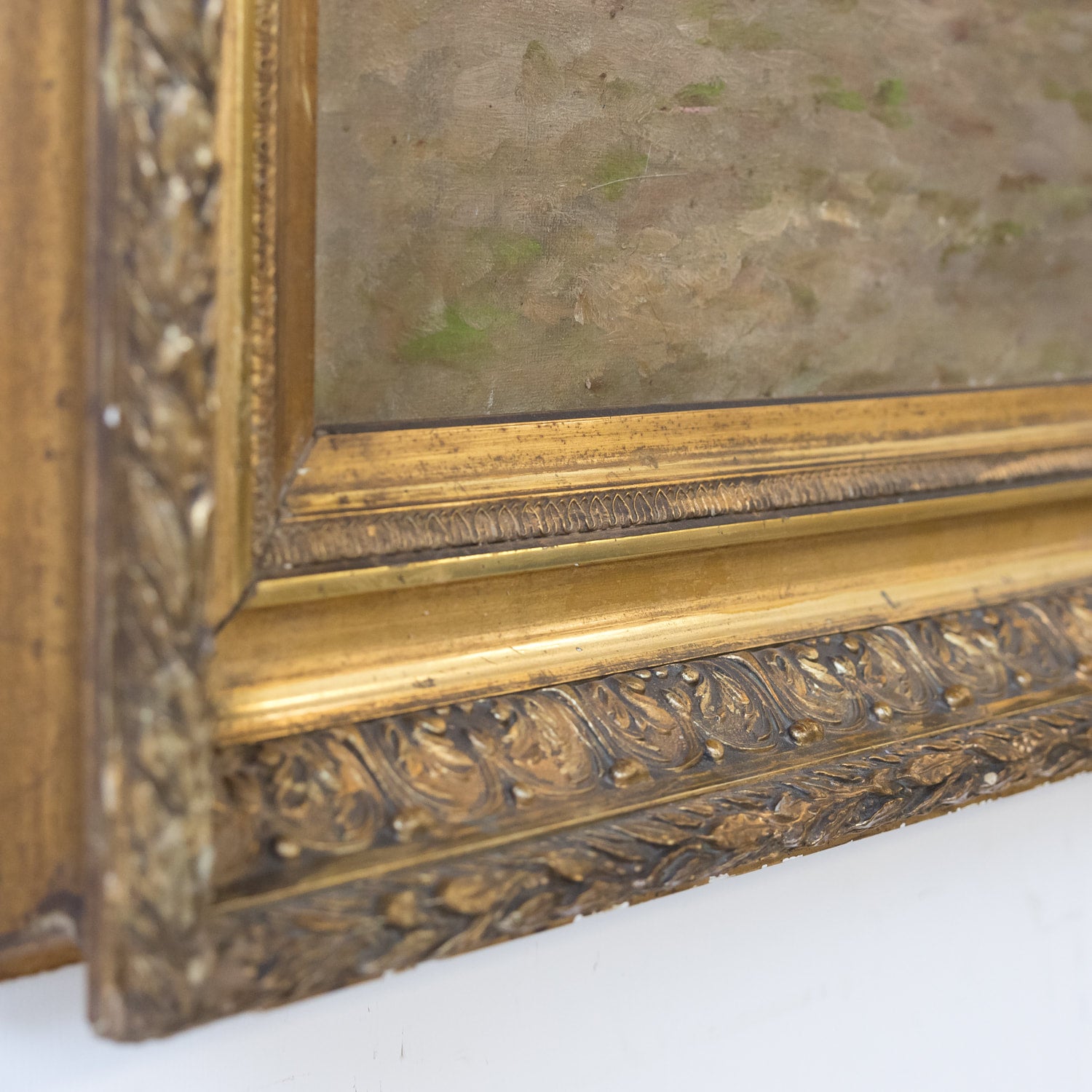 Late 19th Century French Painting of Cows on a Forest Path by Emile Godchaux, Signed