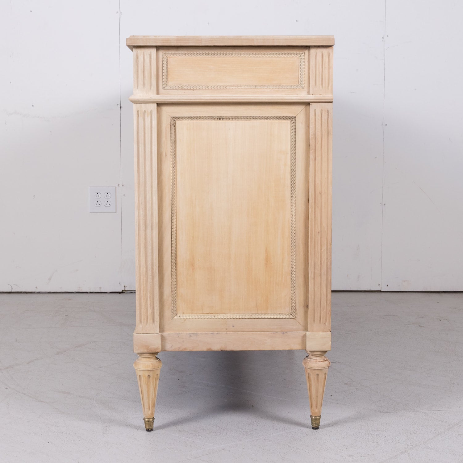 Antique French Louis XVI Style Bleached Cherry Enfilade Buffet