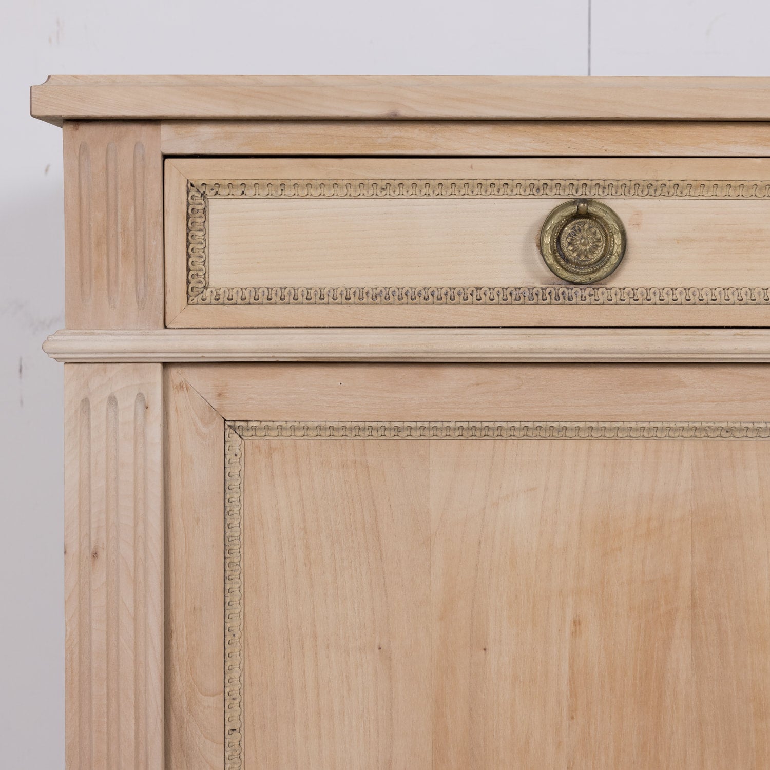 Antique French Louis XVI Style Bleached Cherry Enfilade Buffet