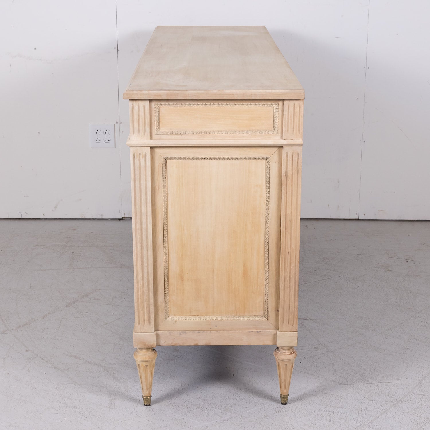 Antique French Louis XVI Style Bleached Cherry Enfilade Buffet