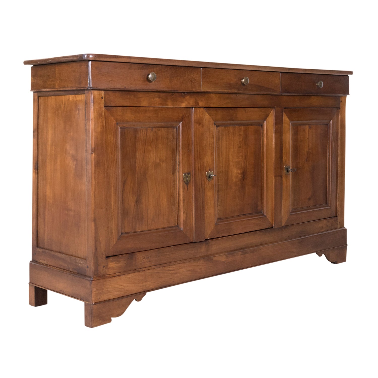 19th Century French Louis Philipe Style Walnut Enfilade from Brittany