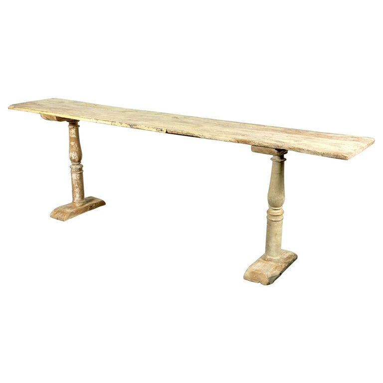 Late 19th Century French Provençal Painted Wood Console Table