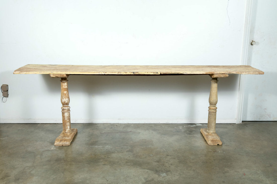 Late 19th Century French Provençal Painted Wood Console Table
