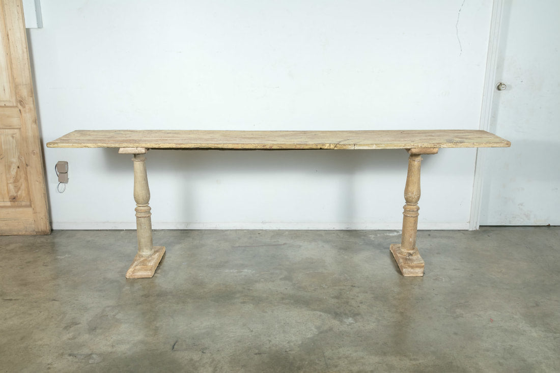Late 19th Century French Provençal Painted Wood Console Table