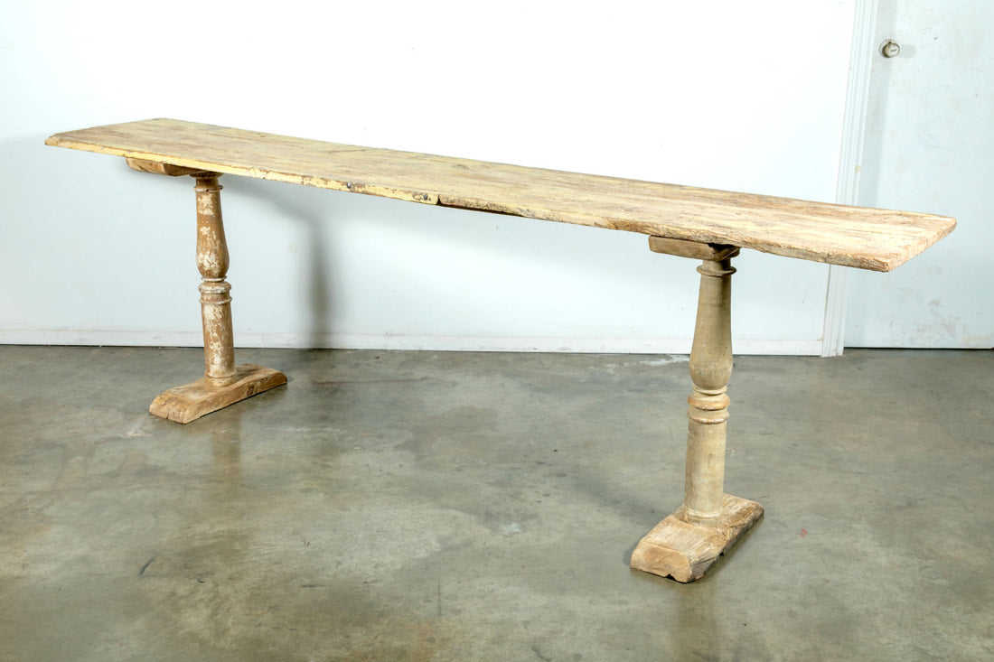Late 19th Century French Provençal Painted Wood Console Table