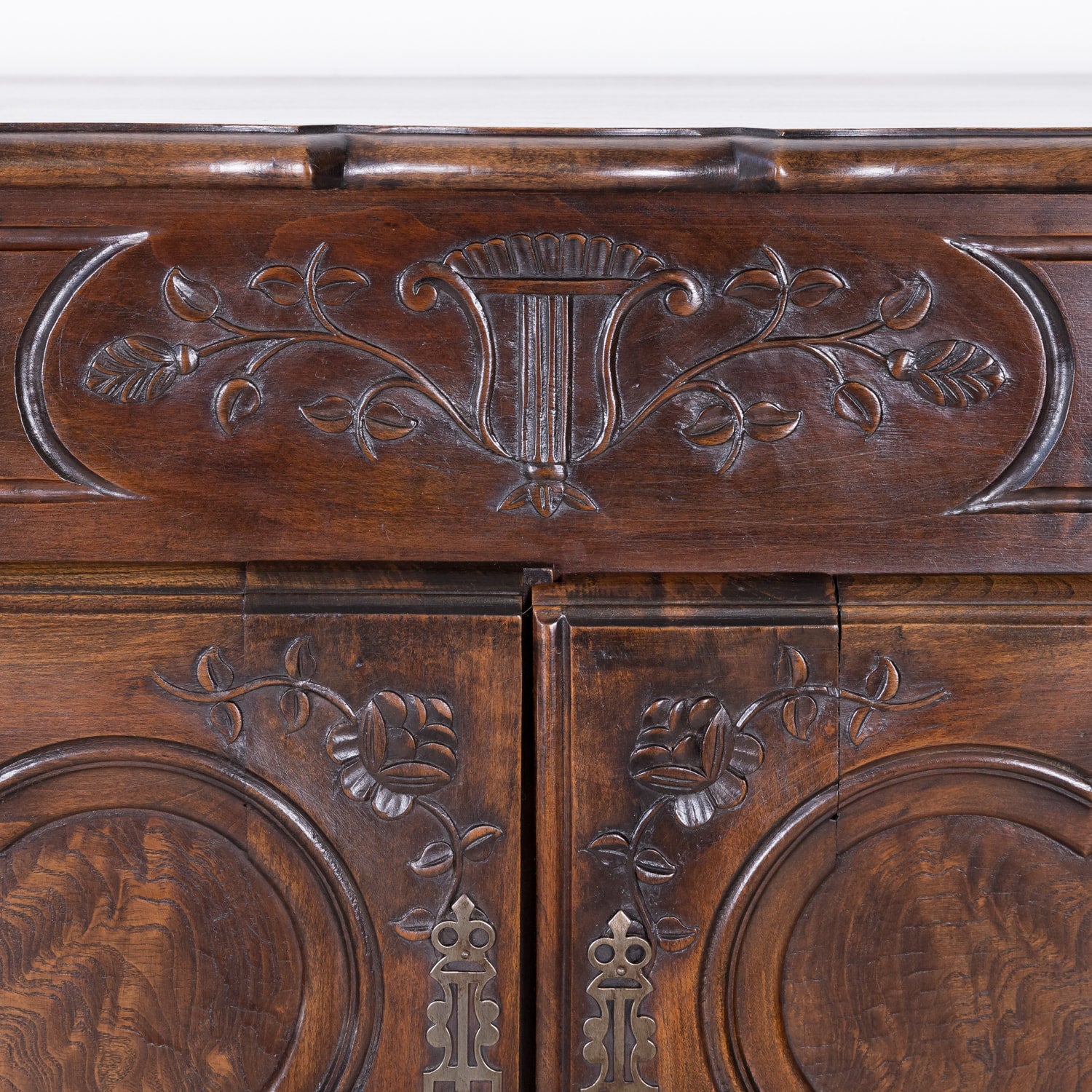 Louis XV Bressan Cabinet Walnut and Burl Chesnut