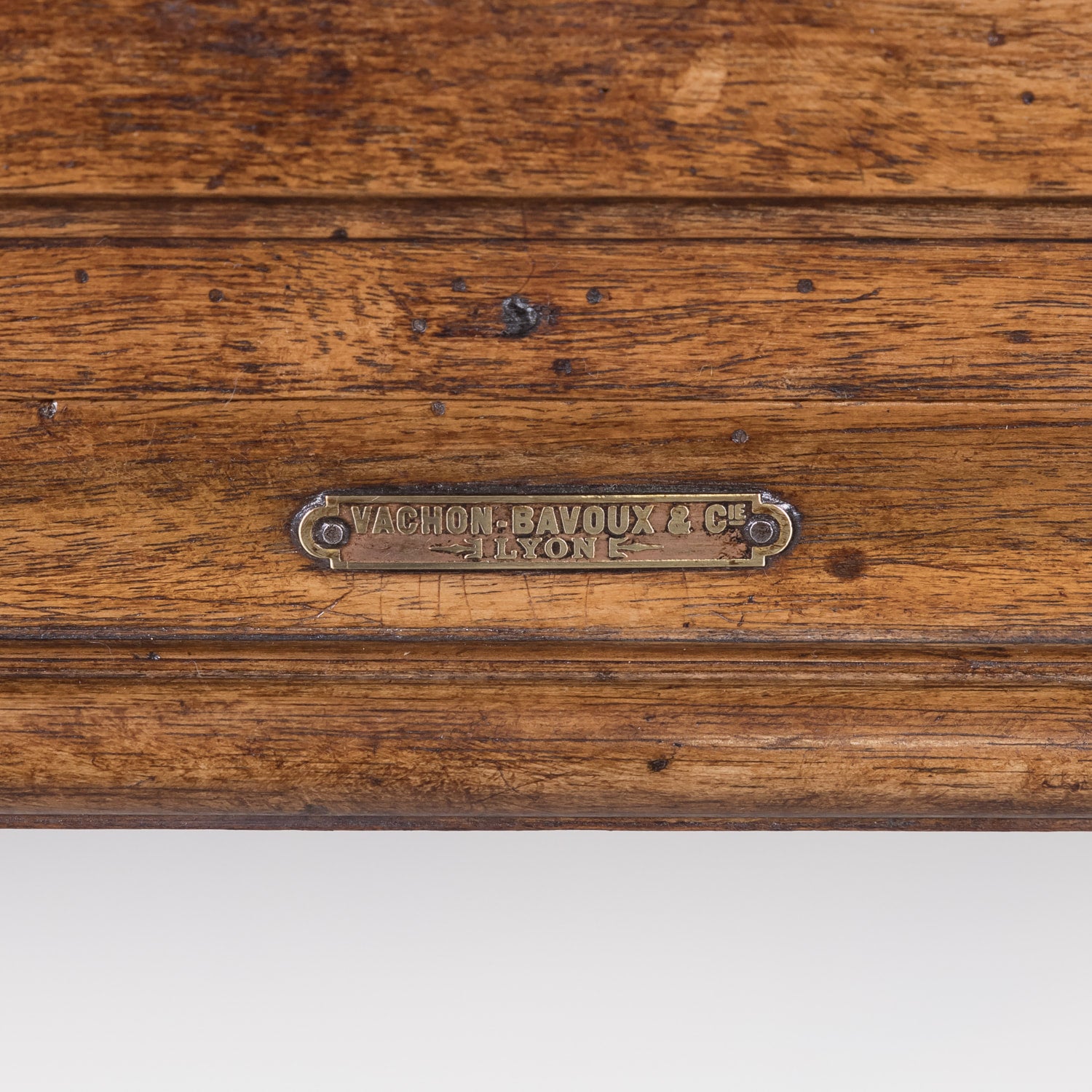 19th Century French Charles X Period Walnut Console with Drawers Made for Vachon-Bavoux & Cie