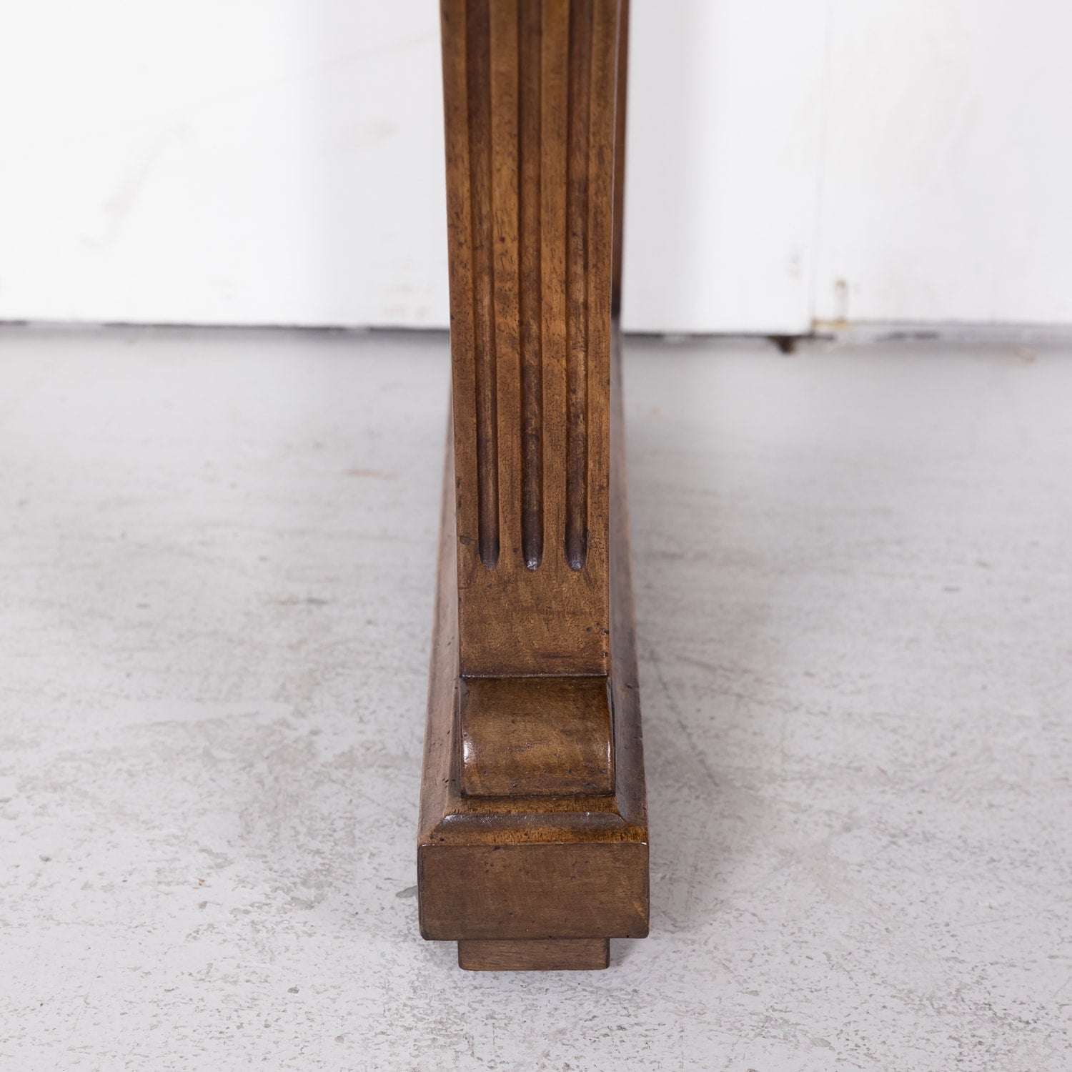 19th Century French Charles X Period Walnut Console with Drawers Made for Vachon-Bavoux & Cie