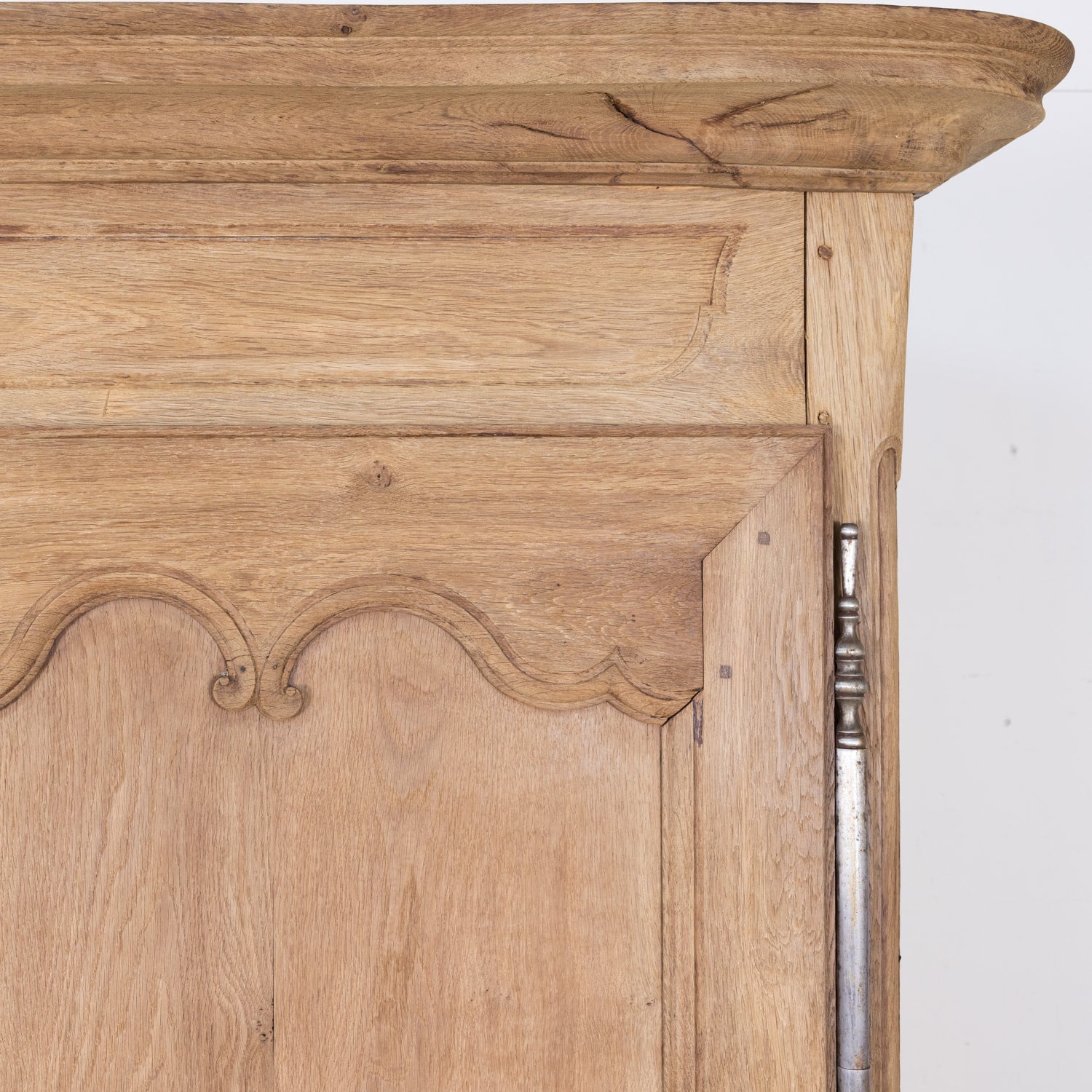 18th Century Louis XV Period French Provincial Bleached Armoire