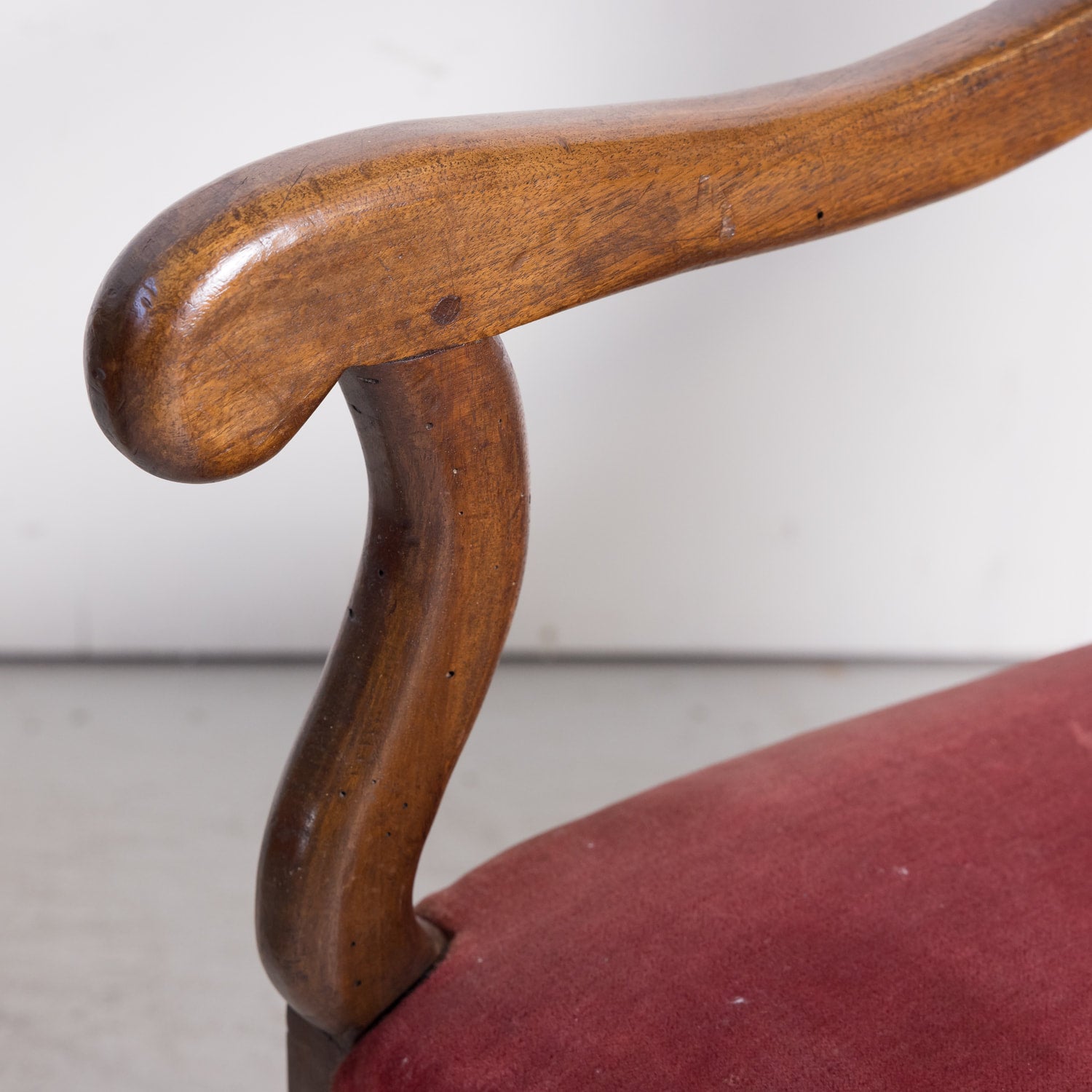 Pair of 19th Century Louis XIII Arm Chairs Os de Mouton from Lyon