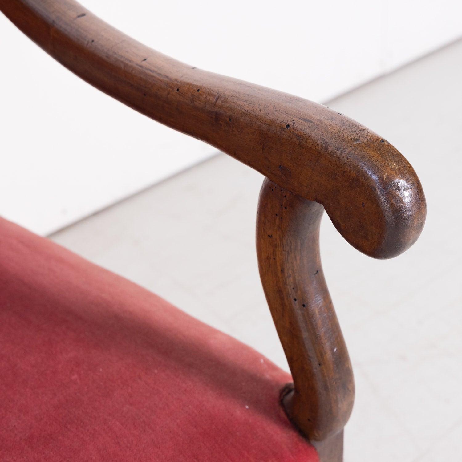 Pair of 19th Century Louis XIII Arm Chairs Os de Mouton from Lyon