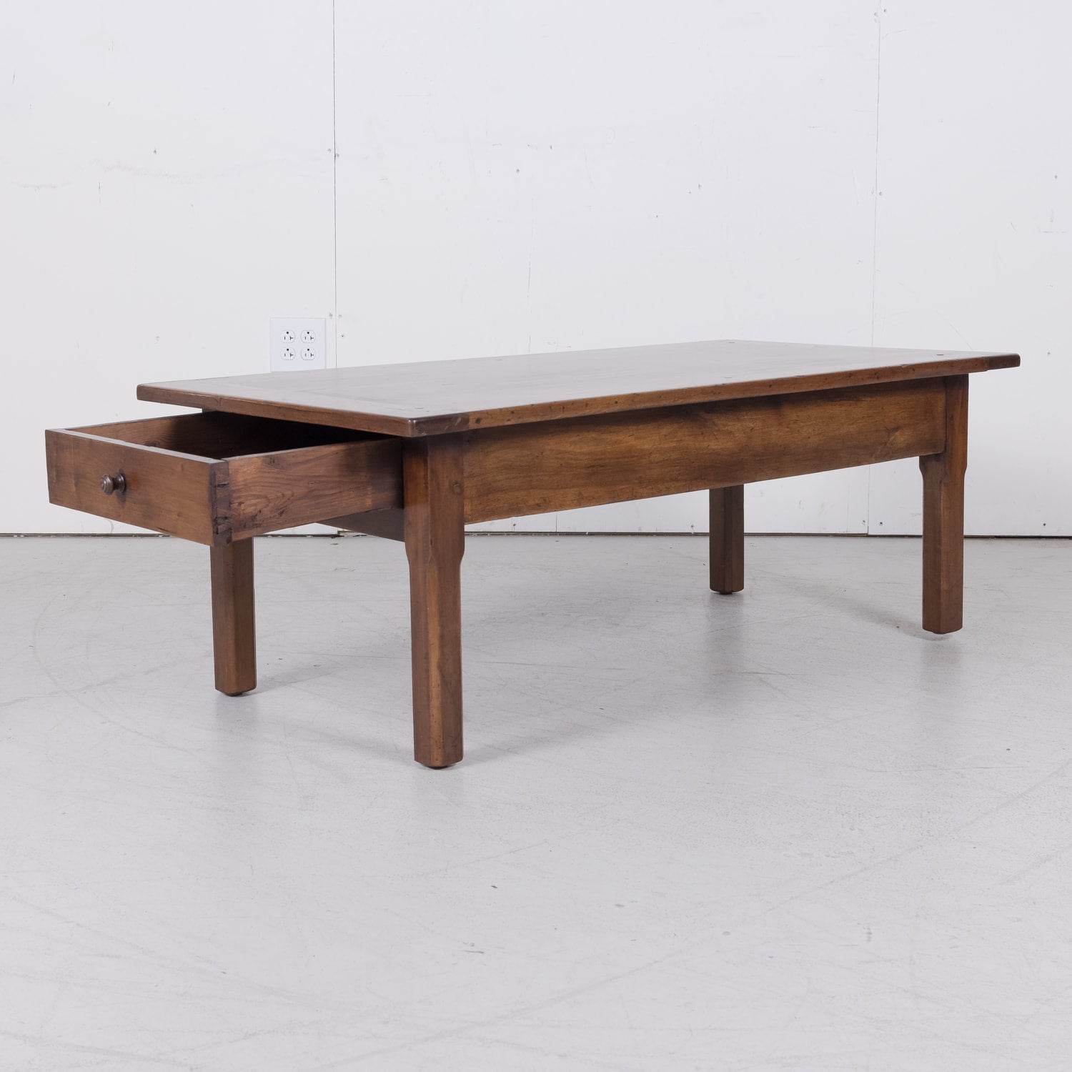 Country French Coffee Table Walnut from Brittany