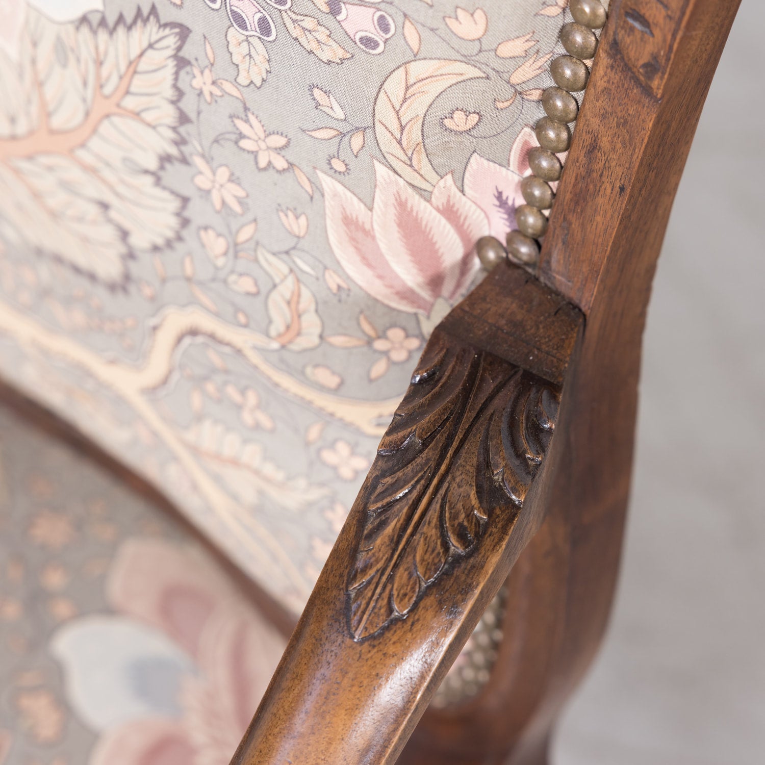 Fine Pair of 18th Century French Louis XV Period Carved Walnut Fauteuils