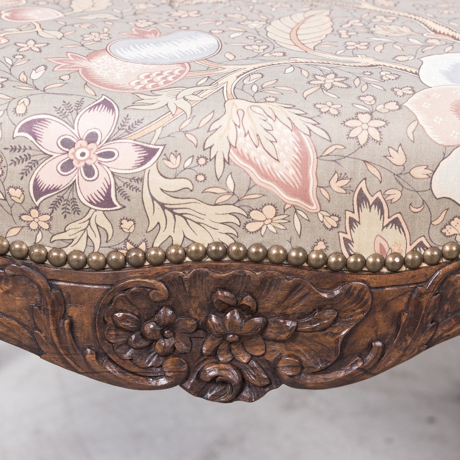 Fine Pair of 18th Century French Louis XV Period Carved Walnut Fauteuils