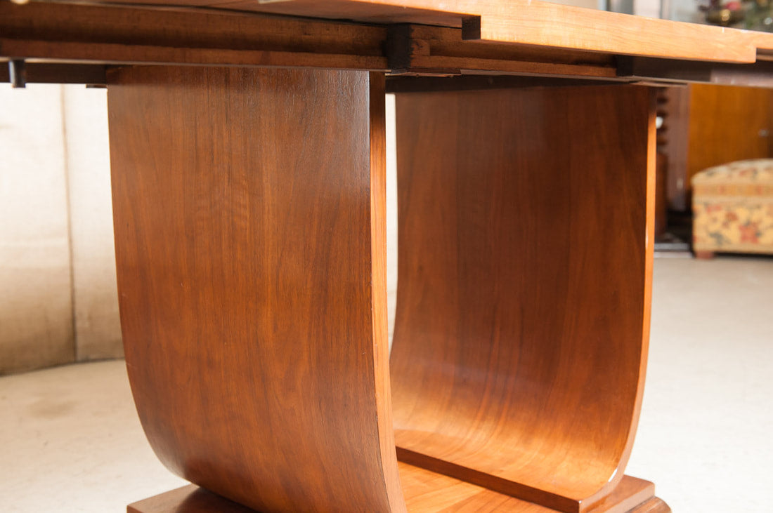 French Art Deco Walnut Console