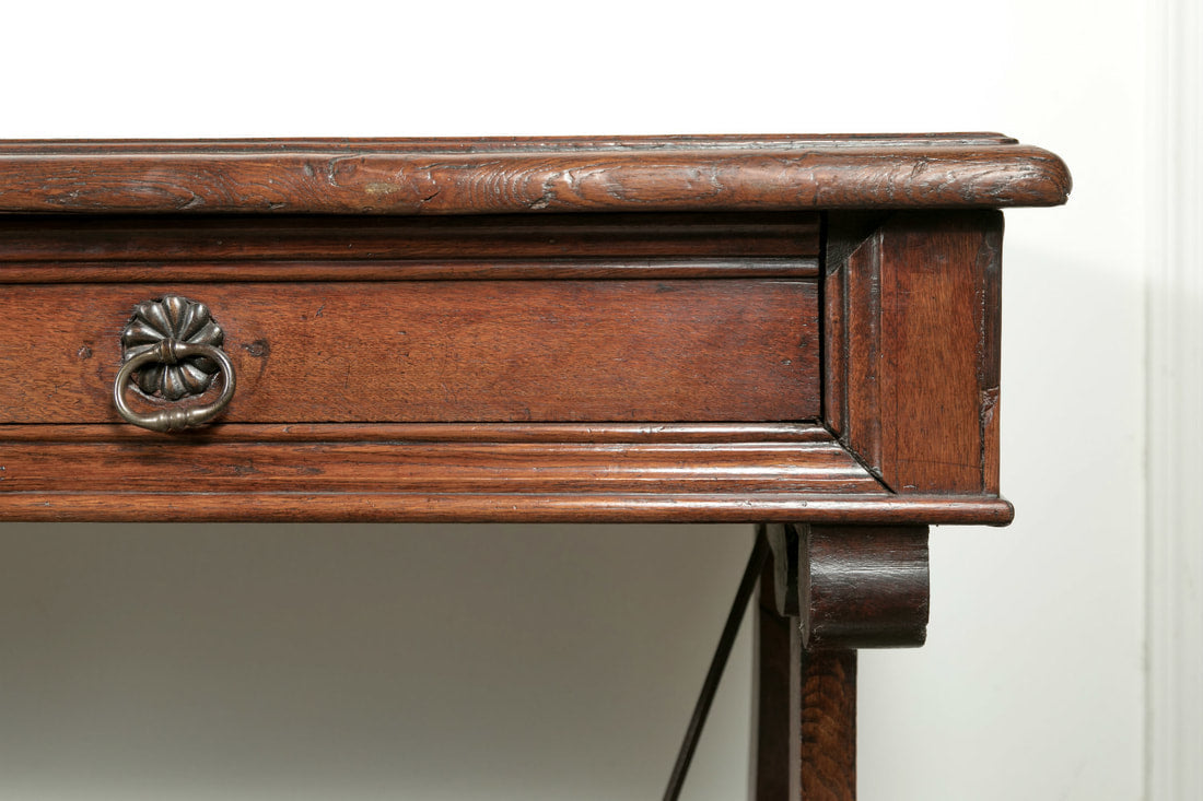 Early 19th Century Solid Oak French Provençal Desk or Console 