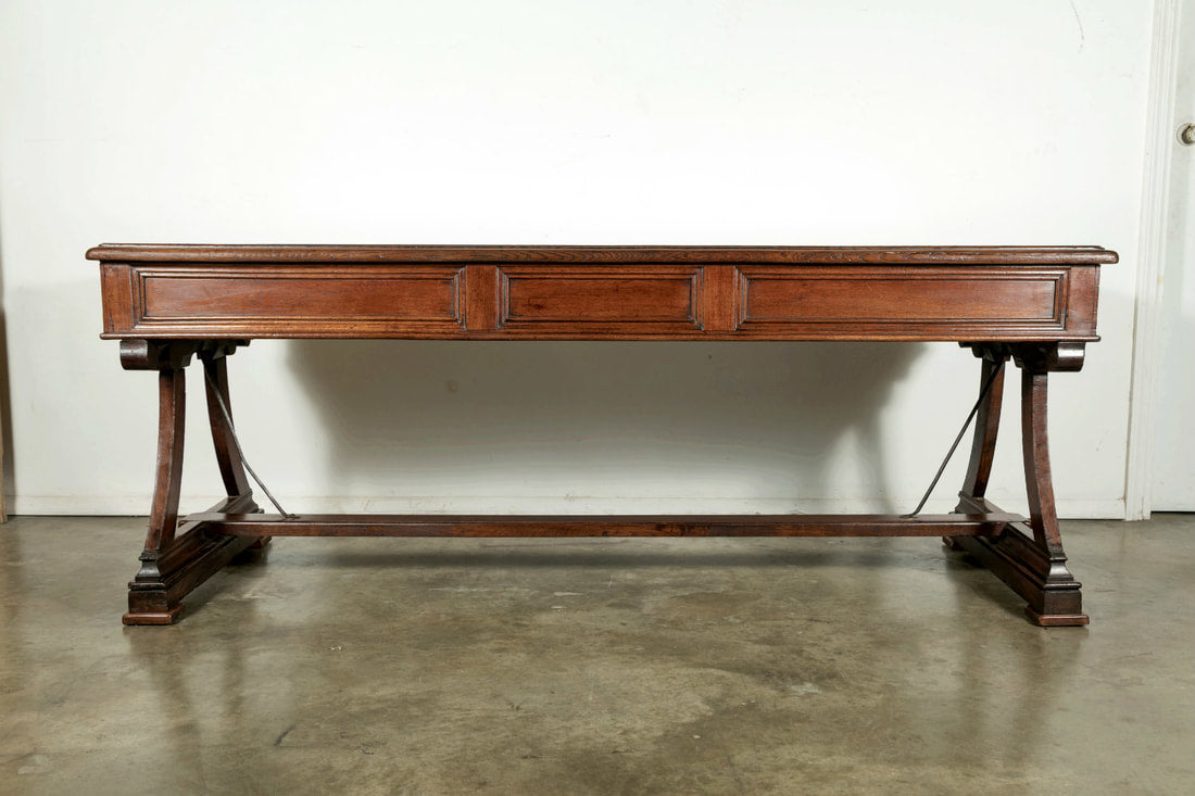 Early 19th Century Solid Oak French Provençal Desk or Console 