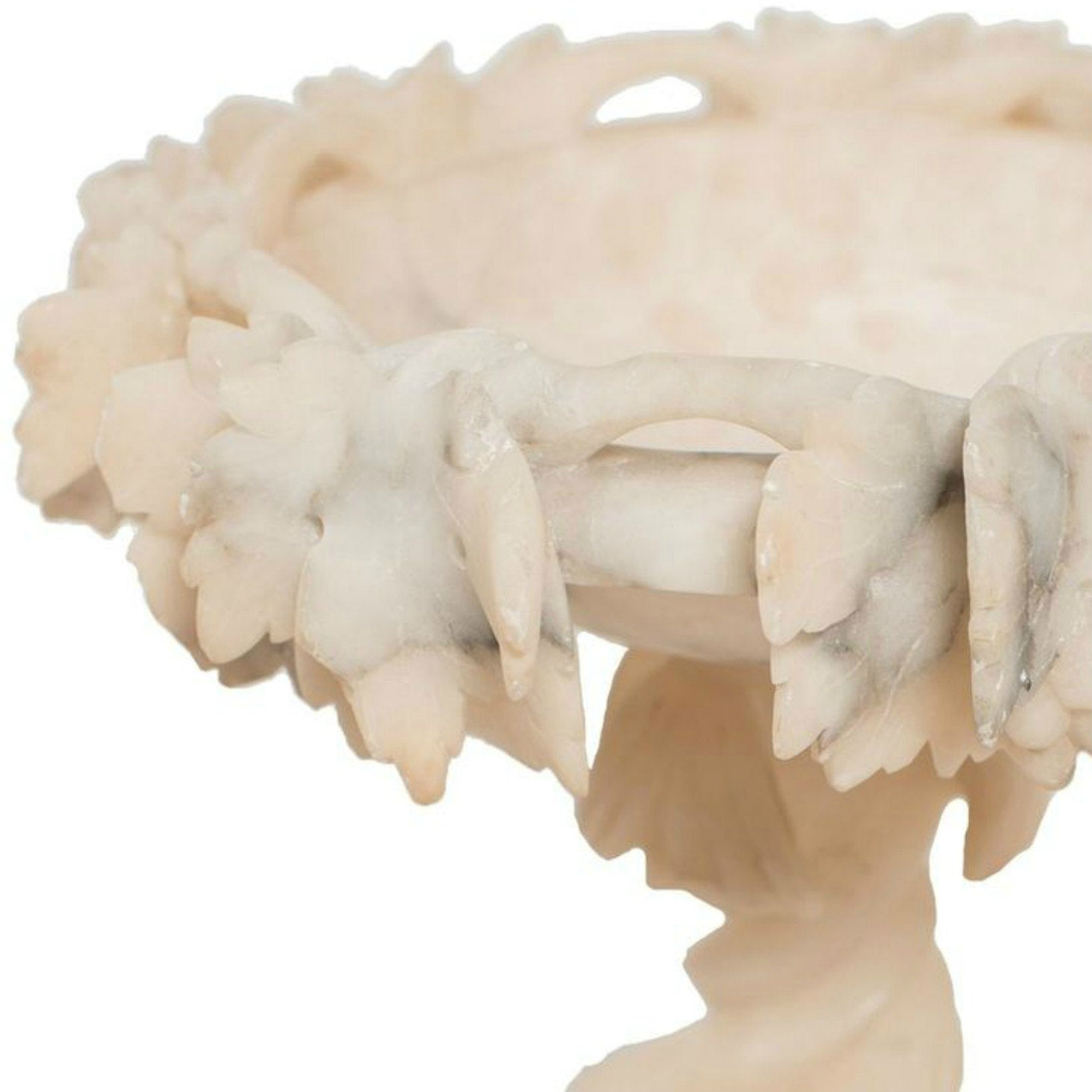 19th Century Hand Carved Italian Alabaster Tazza