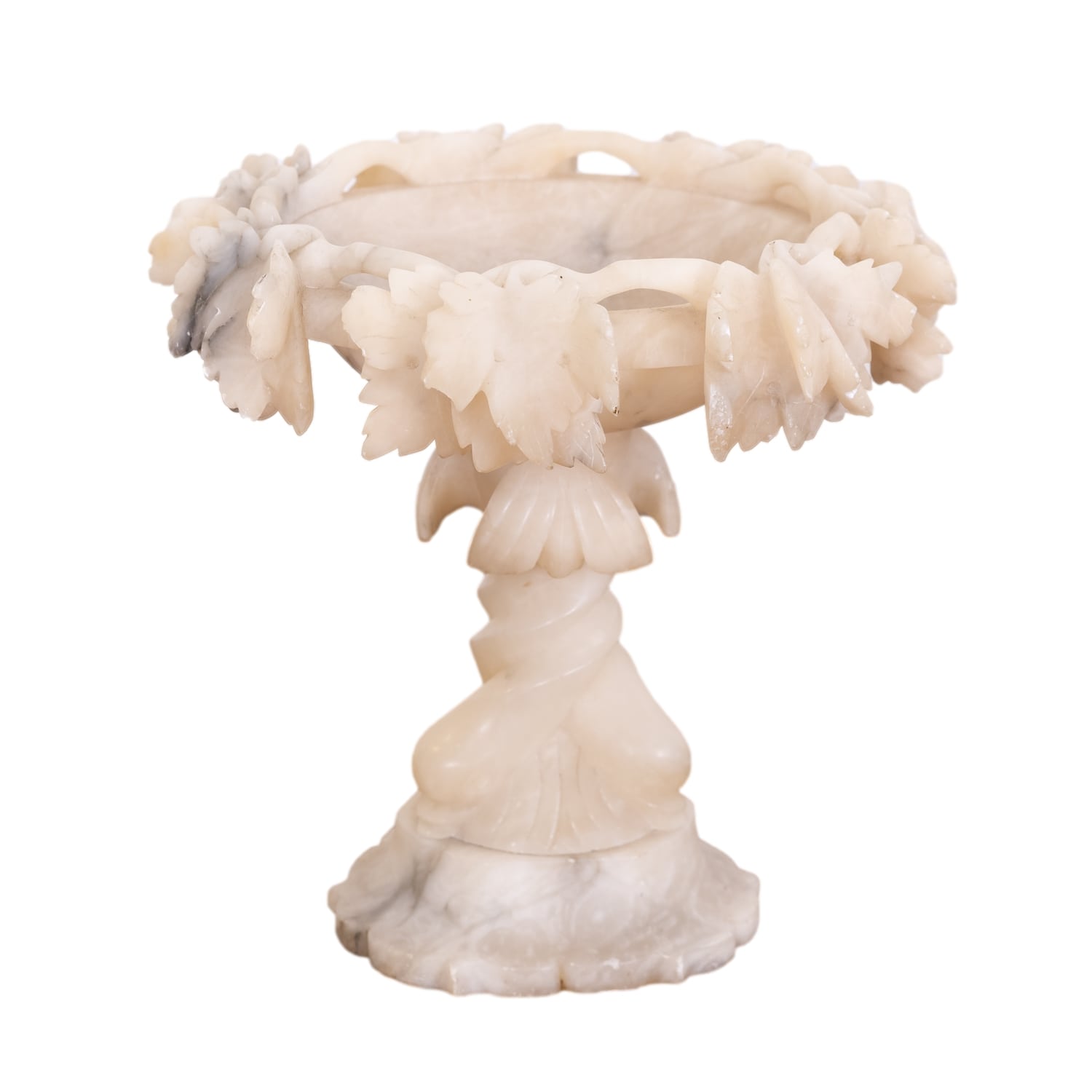 19th Century Hand Carved Italian Alabaster Tazza