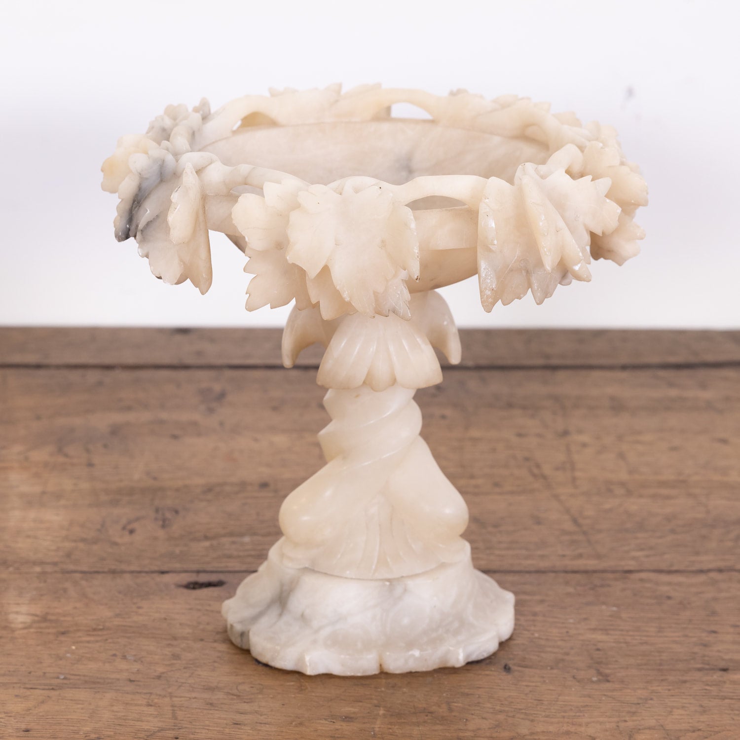 19th Century Hand Carved Italian Alabaster Tazza