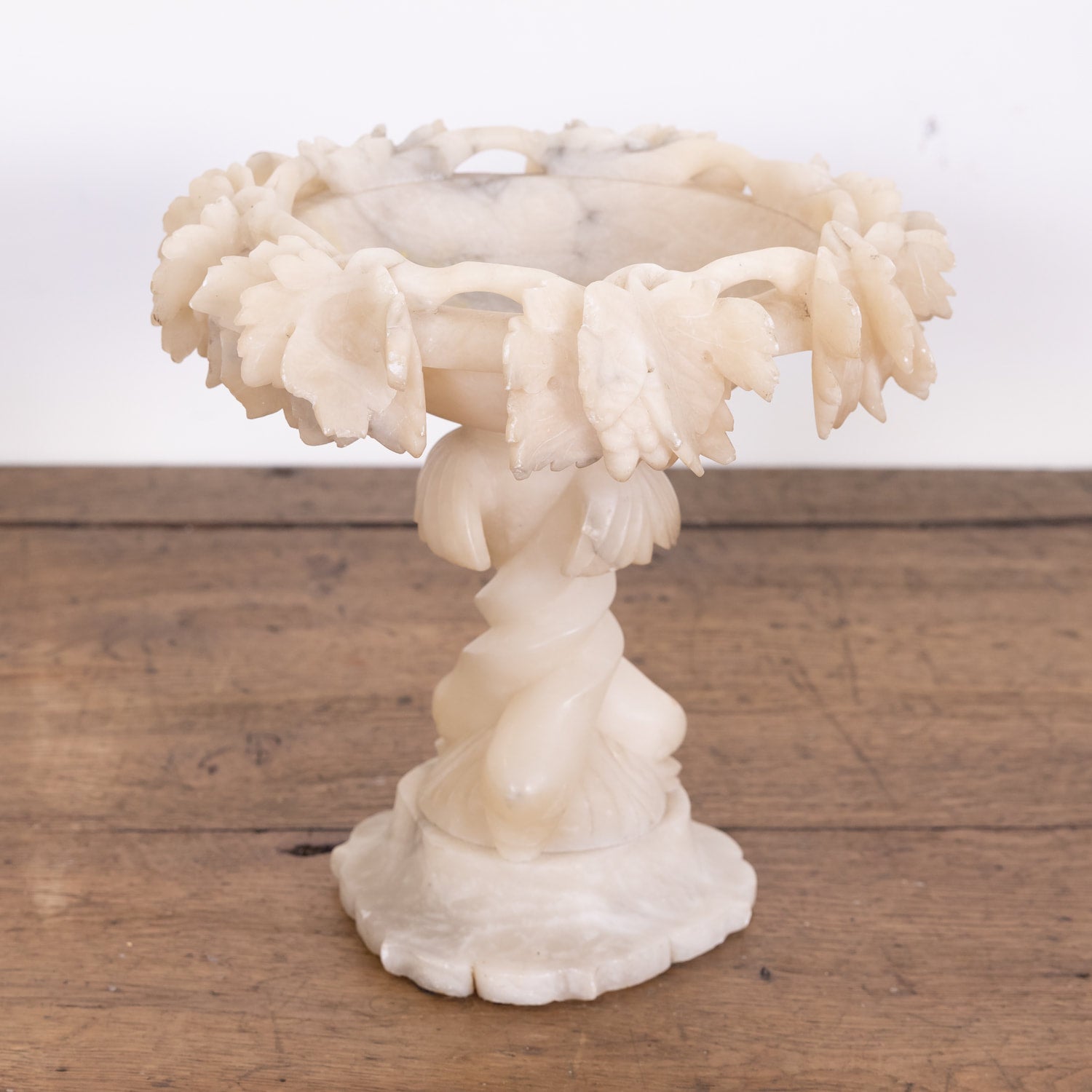 19th Century Hand Carved Italian Alabaster Tazza