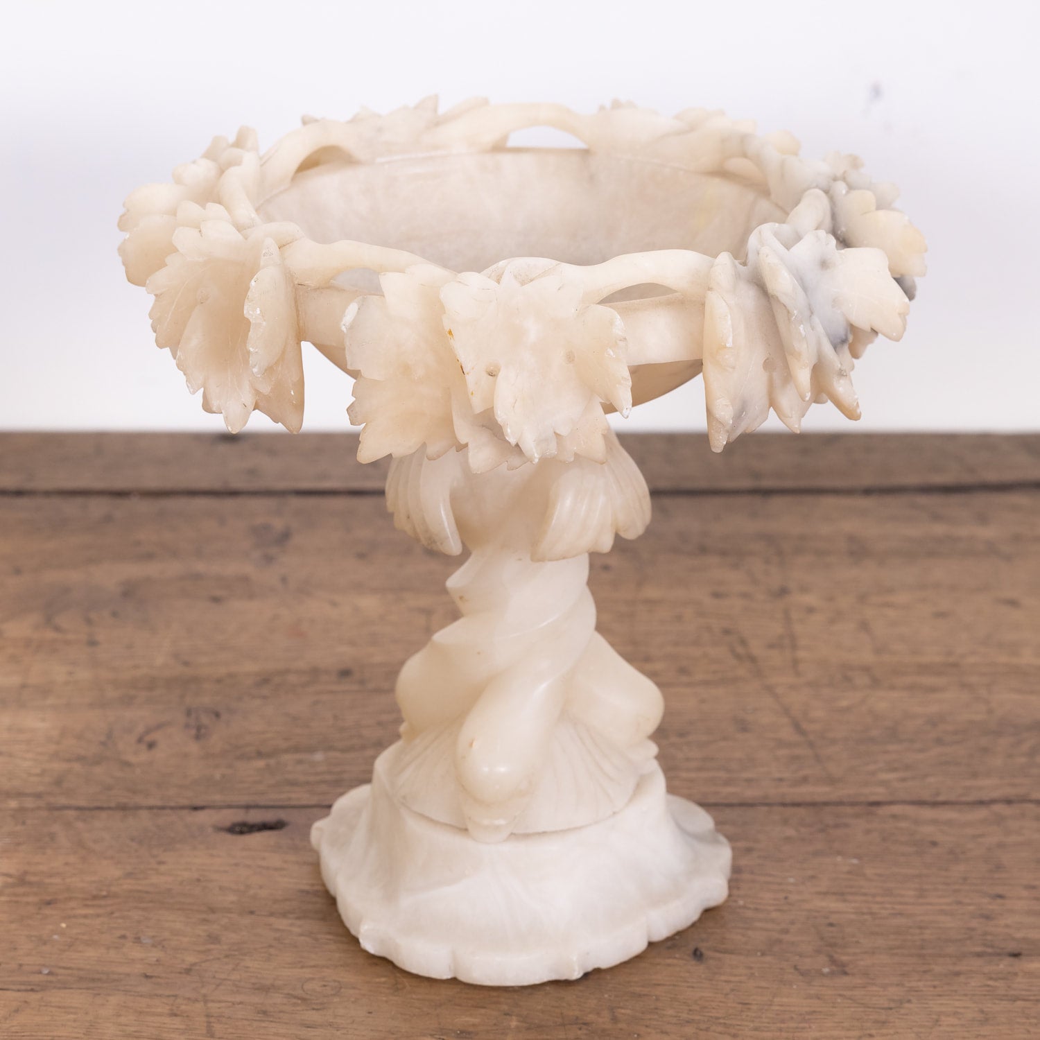 19th Century Hand Carved Italian Alabaster Tazza