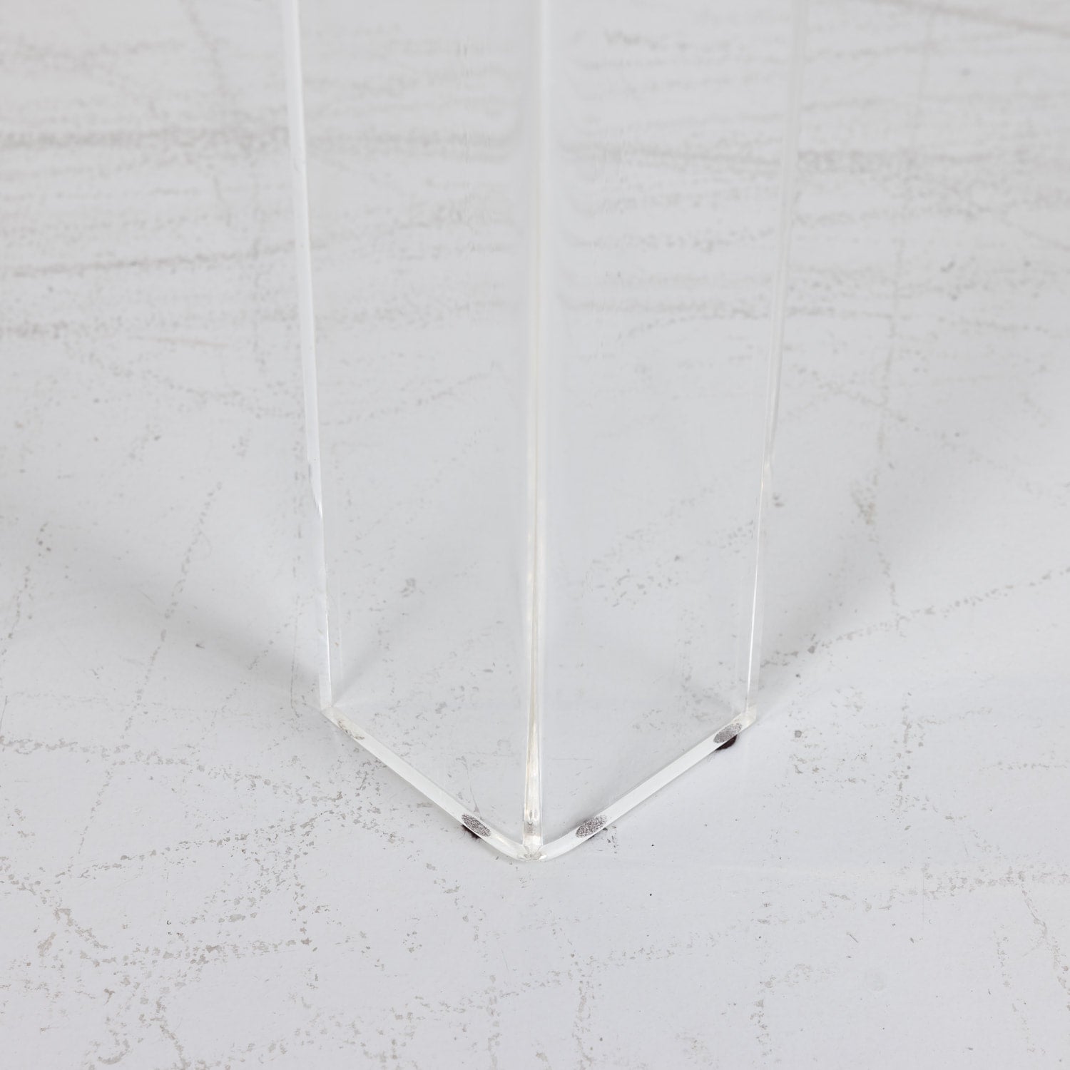 Vintage 1970s French Acrylic and Glass Top Desk or Console Table