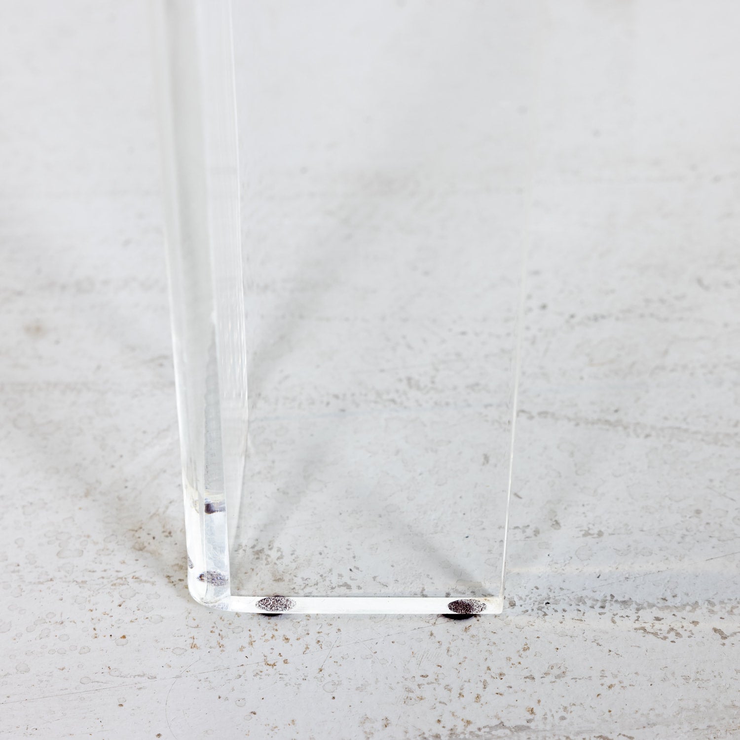 Vintage 1970s French Acrylic and Glass Top Desk or Console Table