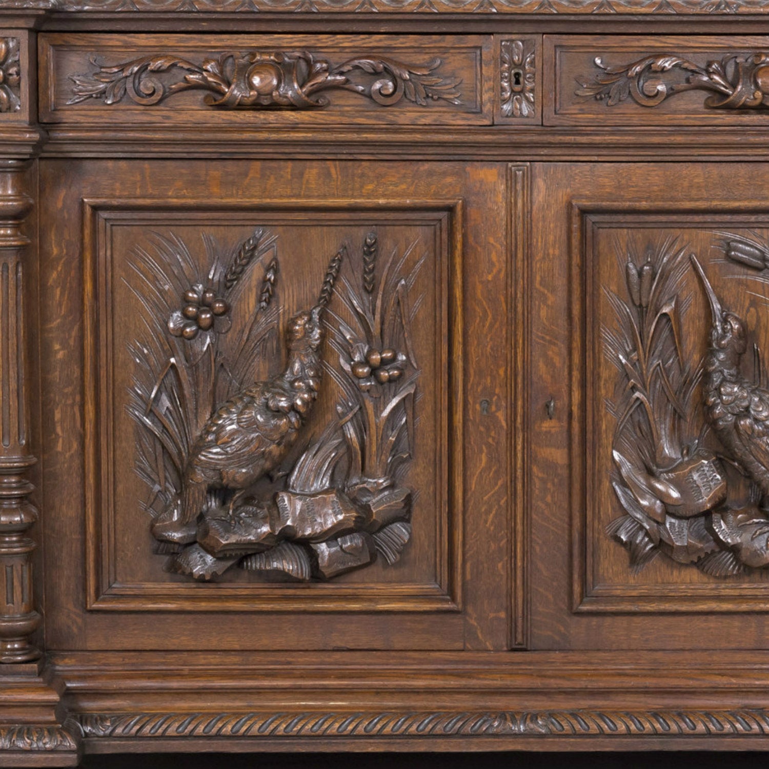 19th Century French Louis XIII Style Oak Buffet de Chasse or Hunting Buffet