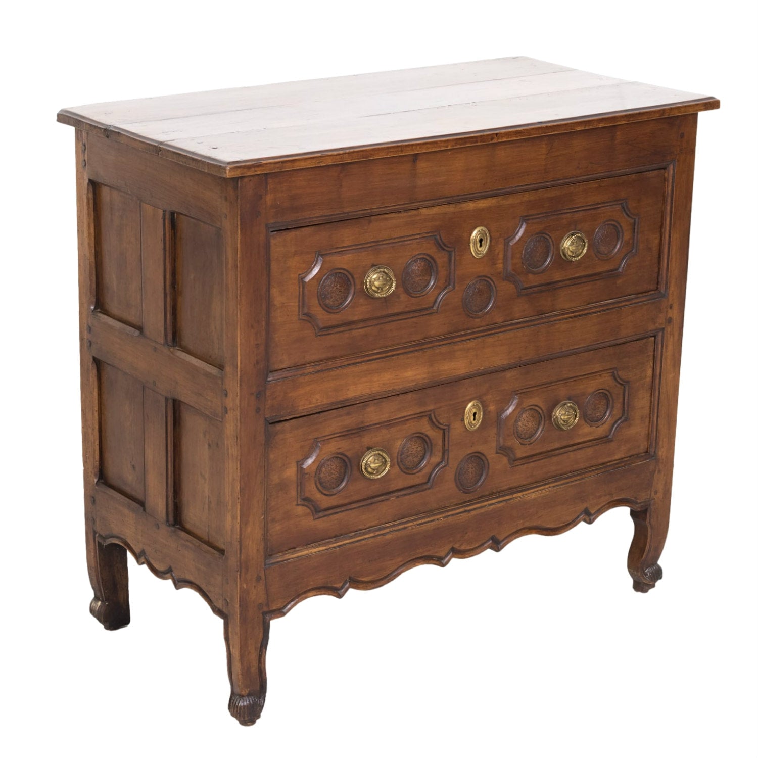 18th Century French Louis XV Period Two-Drawer Cherry Lyonnaise Commode