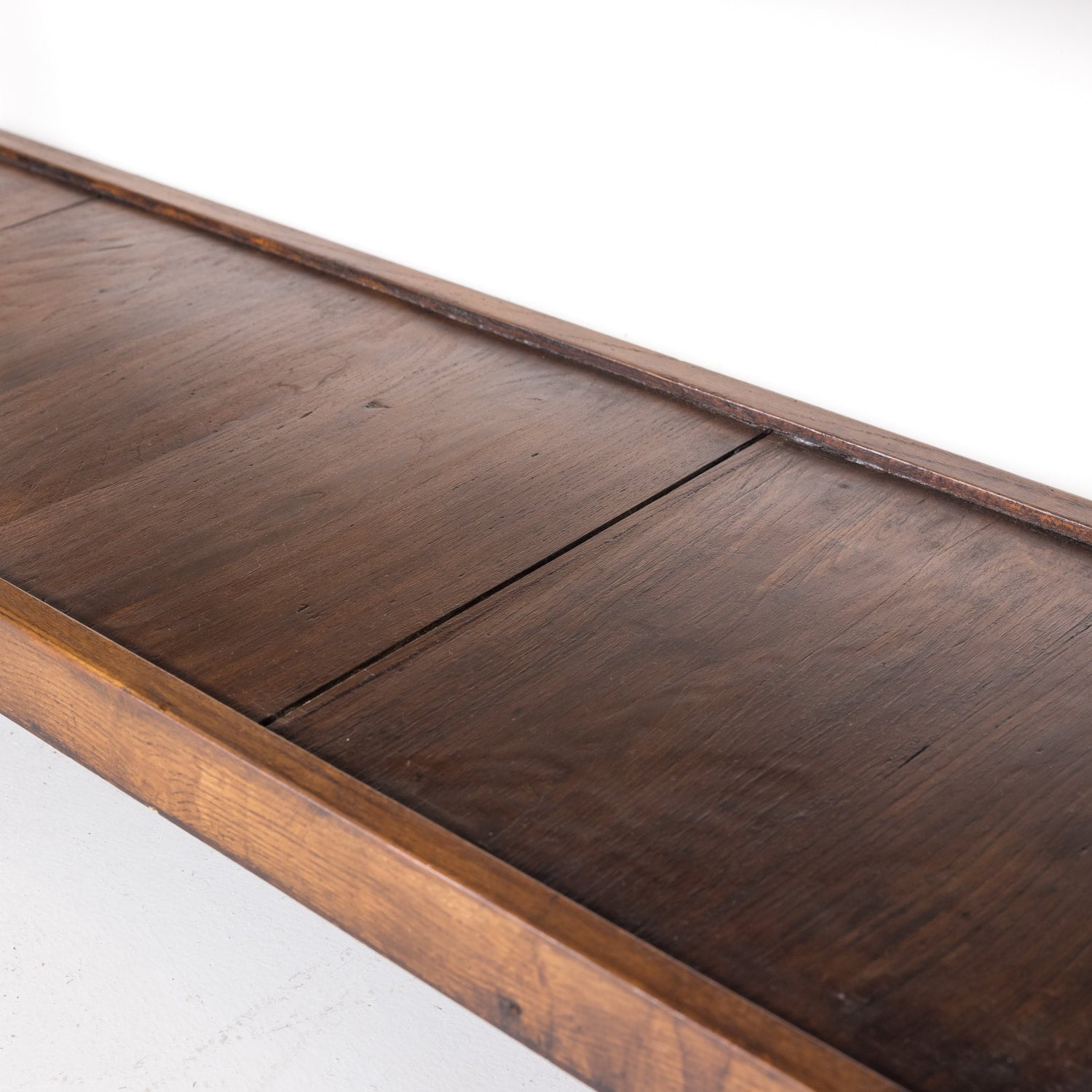 Rustic 19th Century Antique French Country Chestnut and Oak Console Table with Drawers