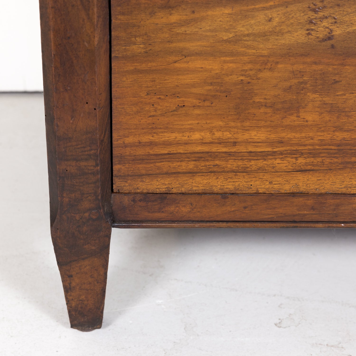 19th Century French Louis XVI Style Four-Drawer Walnut Commode