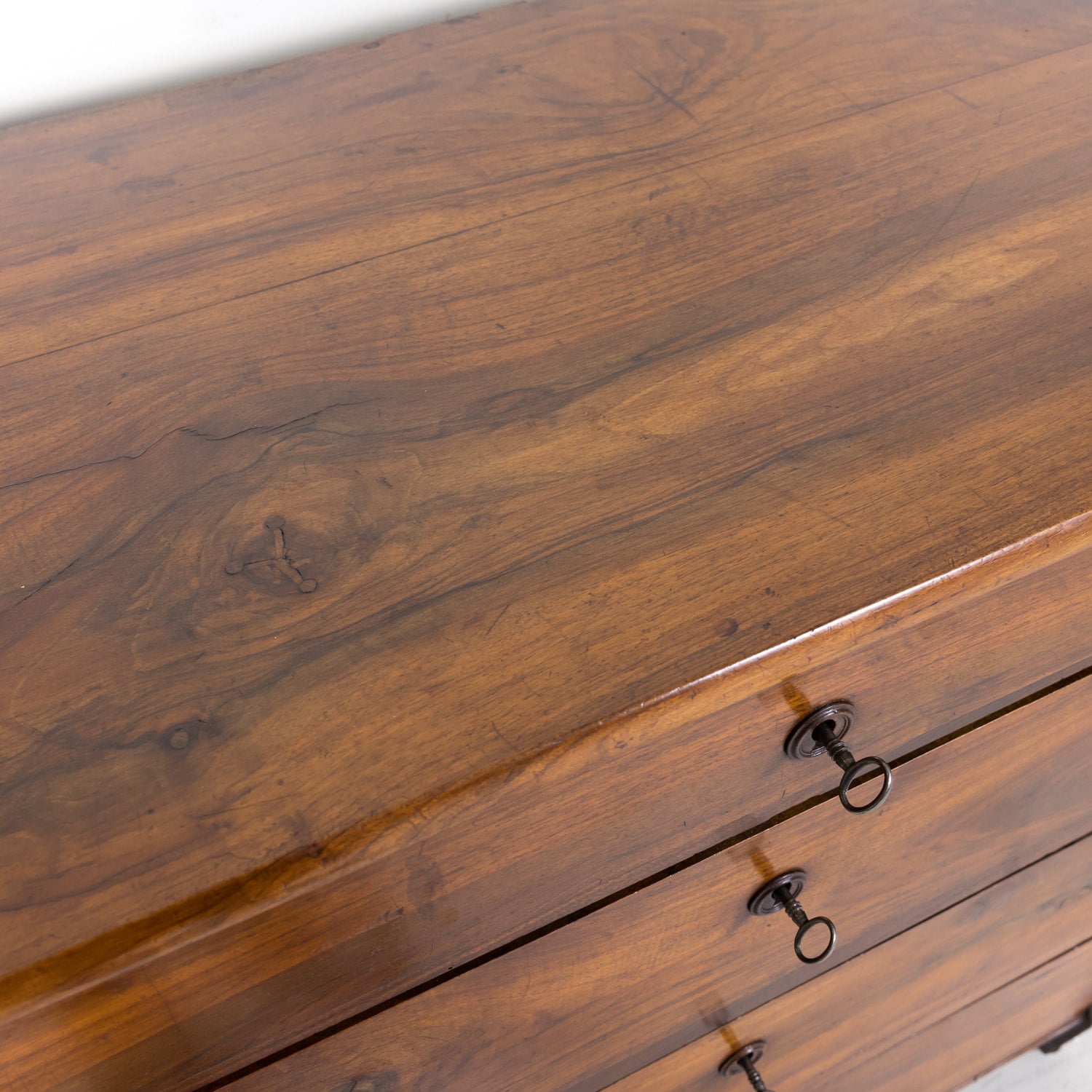 19th Century French Louis XVI Style Four-Drawer Walnut Commode