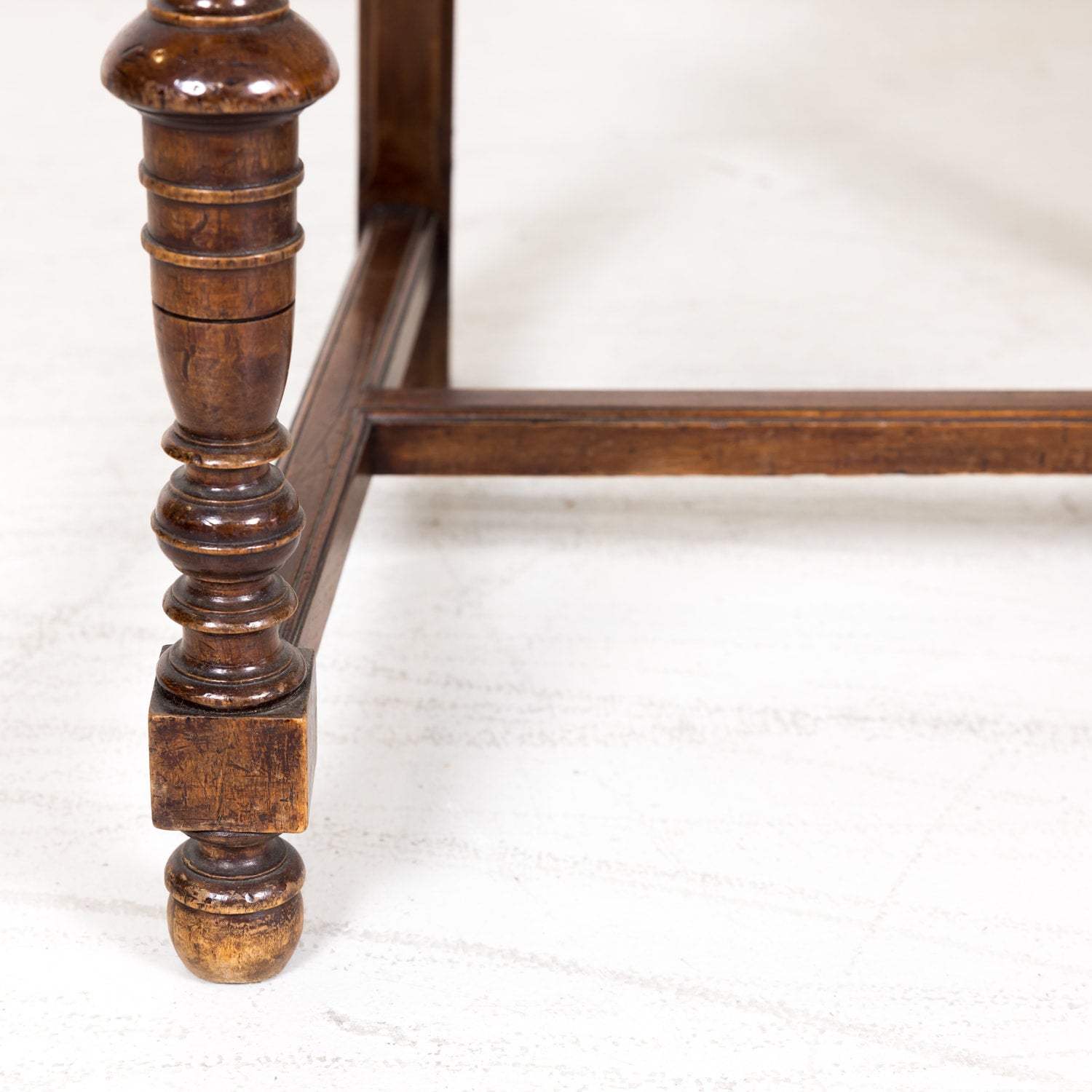 Pair of 19th Century French Walnut and Tooled Leather HenriI II Style Armchairs