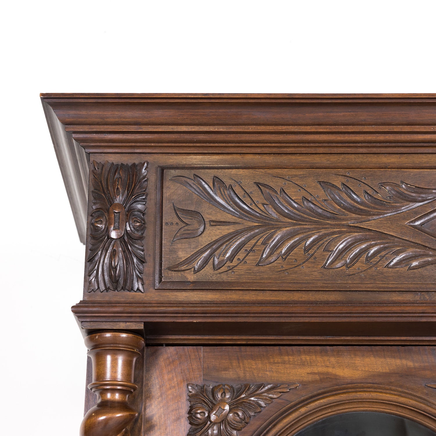 19th Century French Louis XIII Style Barley Twist Bibliotheque or Bookcase with Drawer