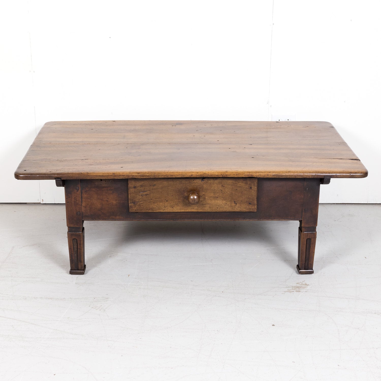 18th Century French Country Louis XVI Period Oversized Walnut Table Basse or Coffee Table