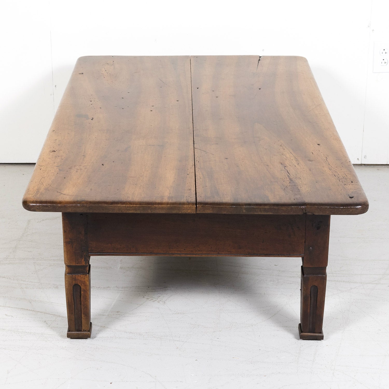18th Century French Country Louis XVI Period Oversized Walnut Table Basse or Coffee Table