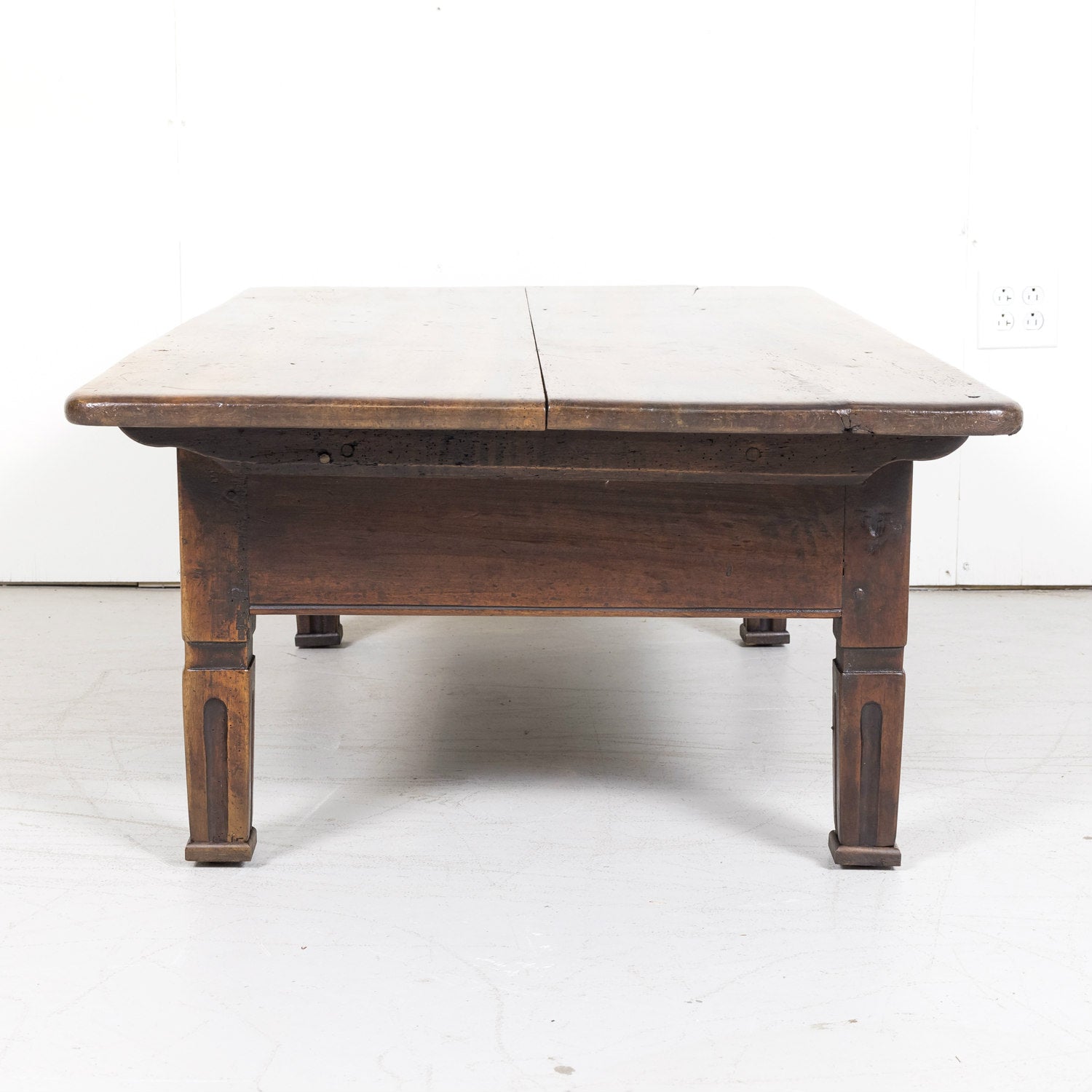 18th Century French Country Louis XVI Period Oversized Walnut Table Basse or Coffee Table