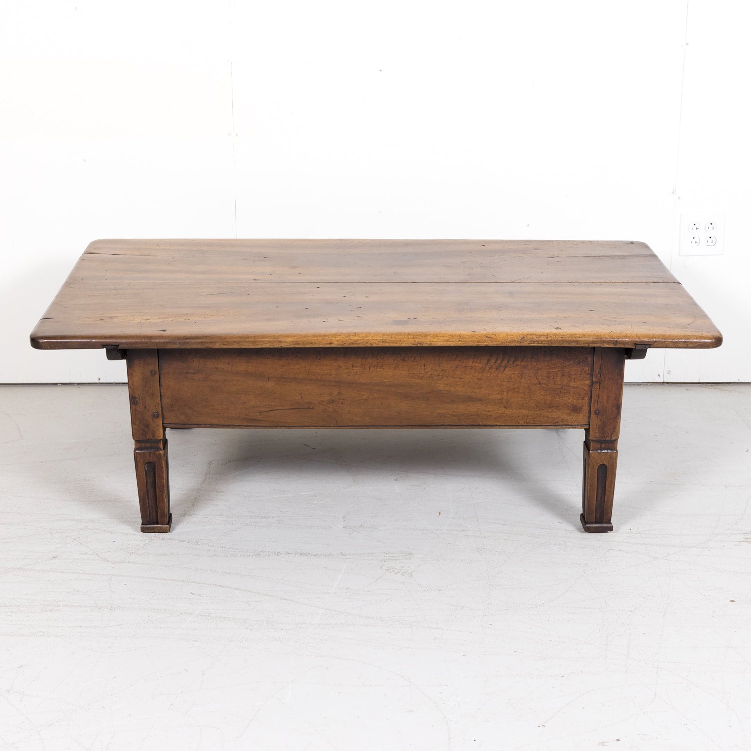 18th Century French Country Louis XVI Period Oversized Walnut Table Basse or Coffee Table