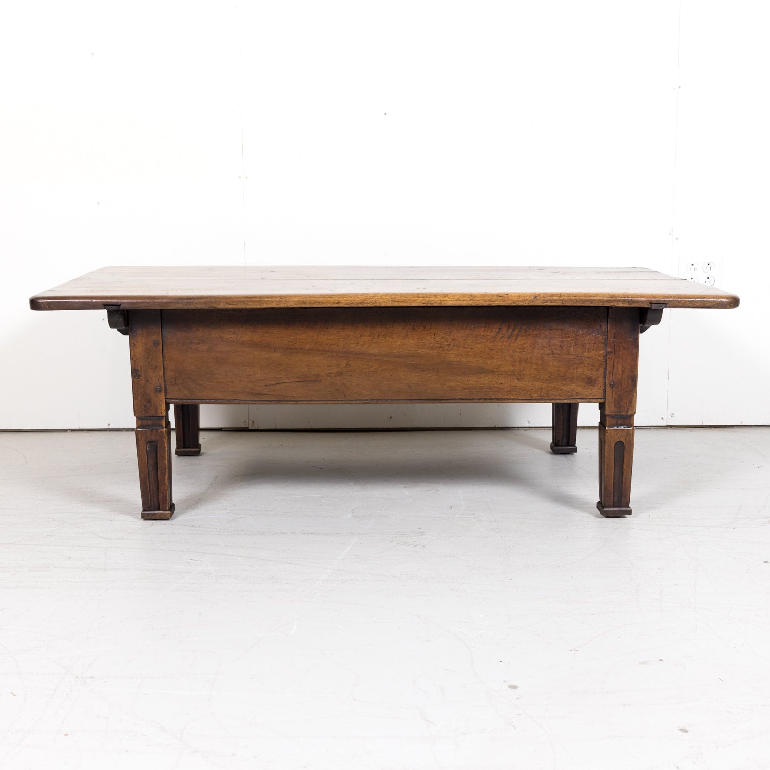 18th Century French Country Louis XVI Period Oversized Walnut Table Basse or Coffee Table