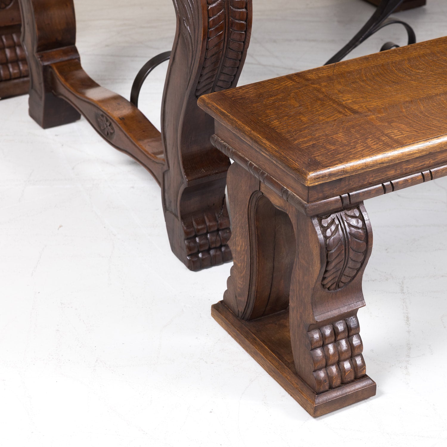 Antique French Carved Renaissance Style Dining Table