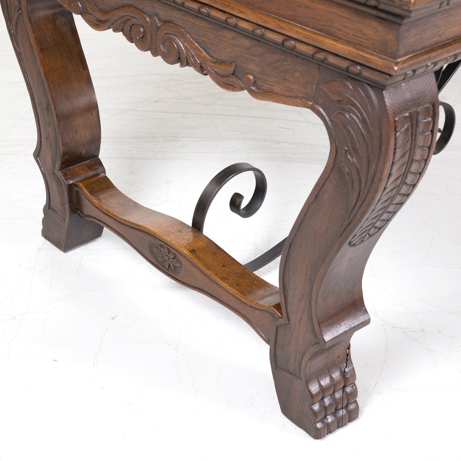 Antique French Carved Renaissance Style Dining Table