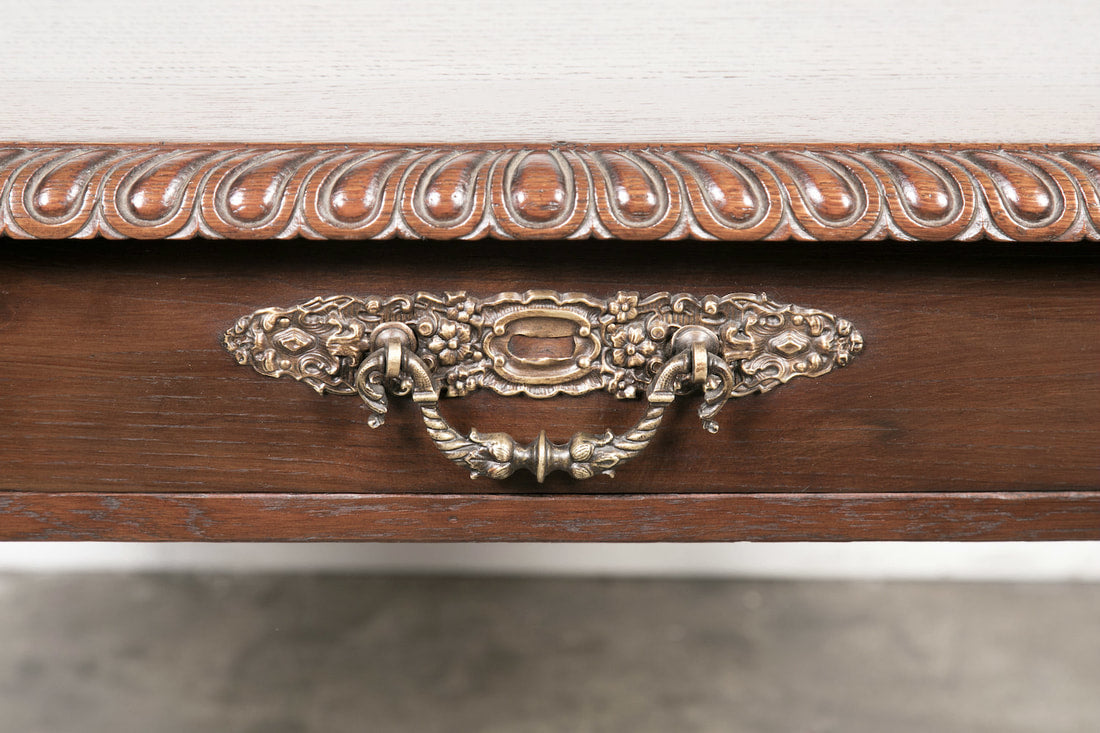 19th Century French Louis XIII Style Double Barley Twist Writing Table or Desk 