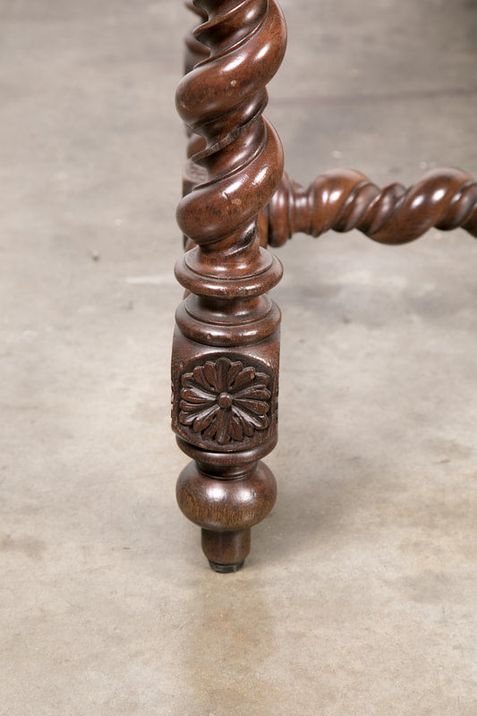 19th Century French Louis XIII Style Double Barley Twist Writing Table or Desk 