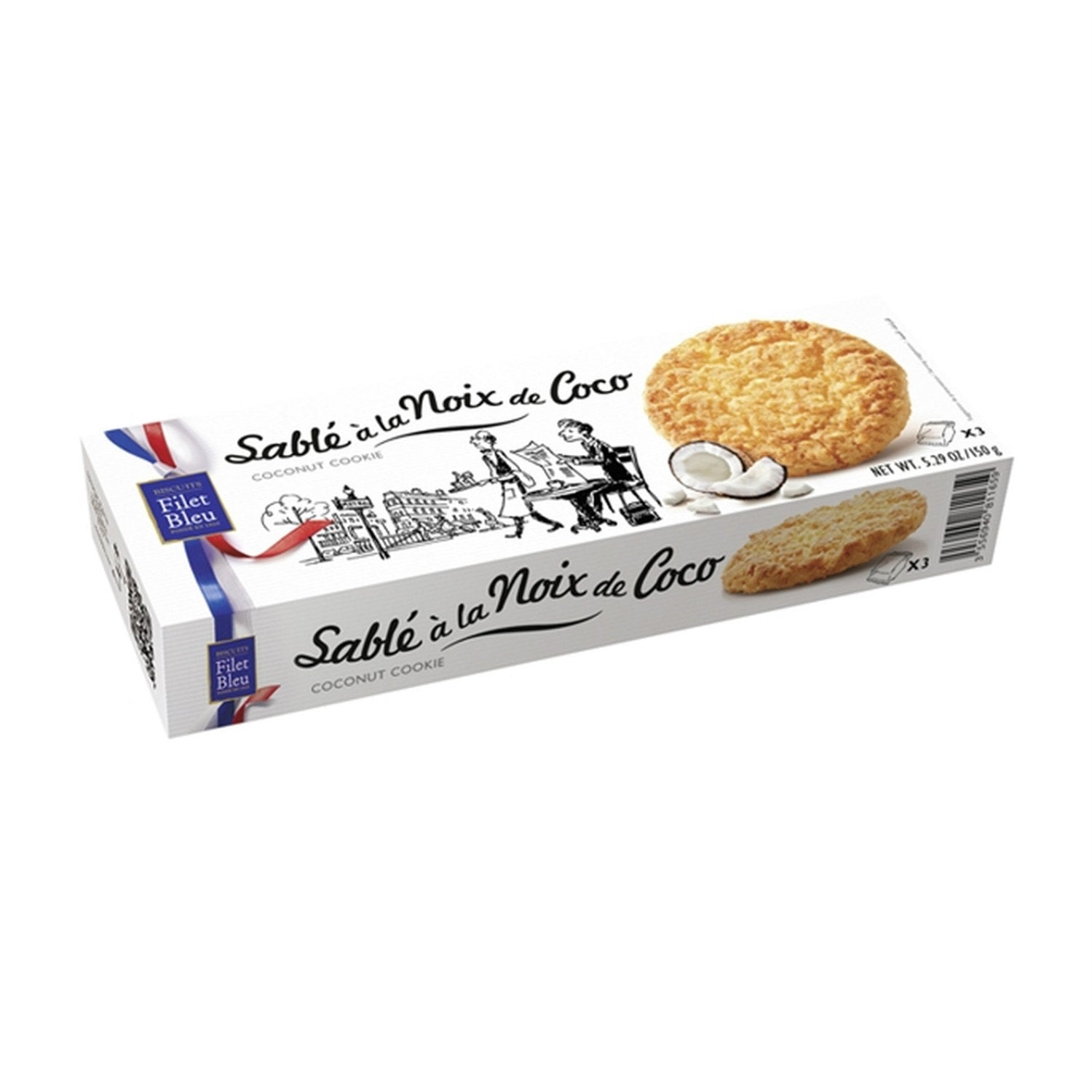 Filet Bleu Coconut Cookies, 5.29oz