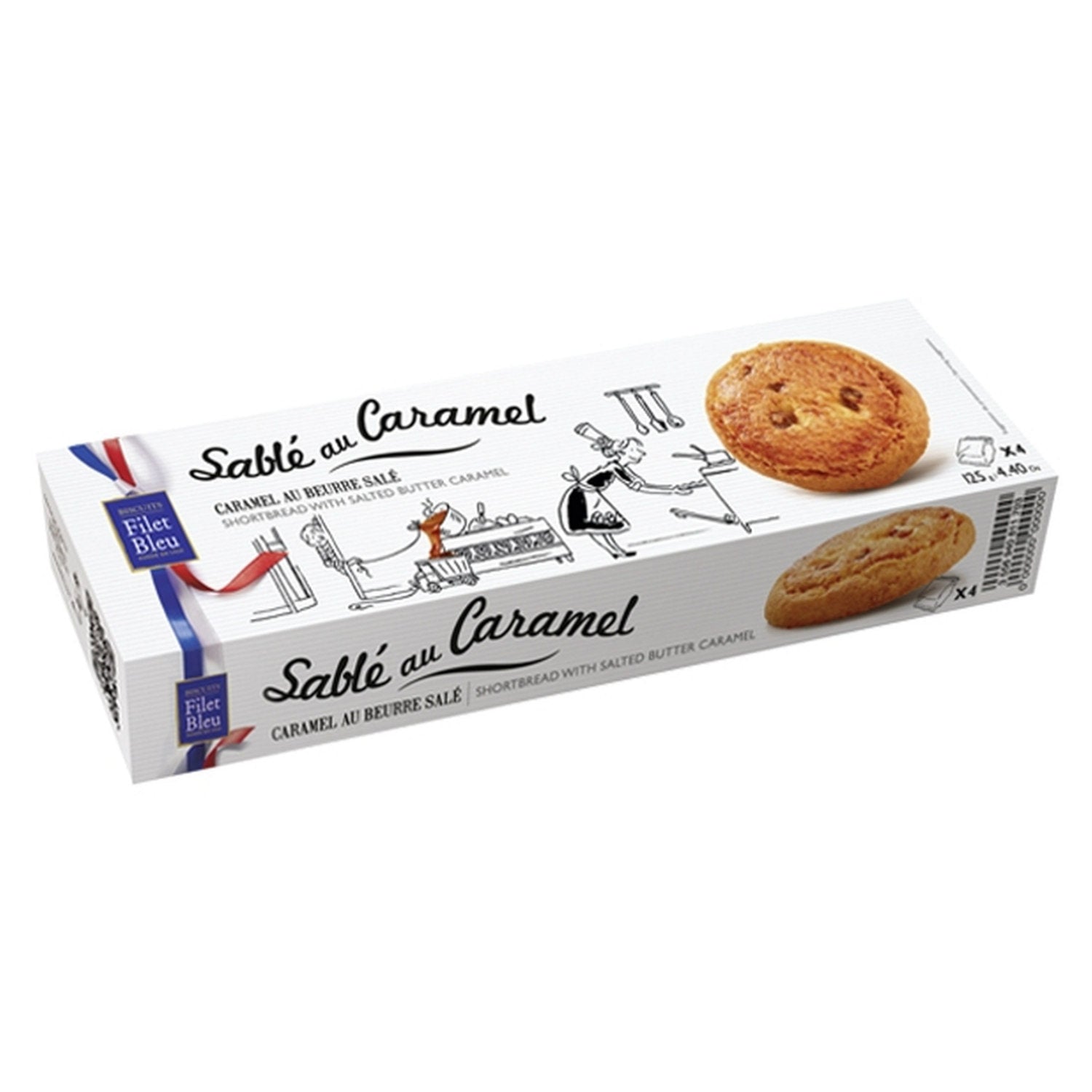 Filet Bleu Shortbread Cookies with Salted Butter Caramel, 4.05oz